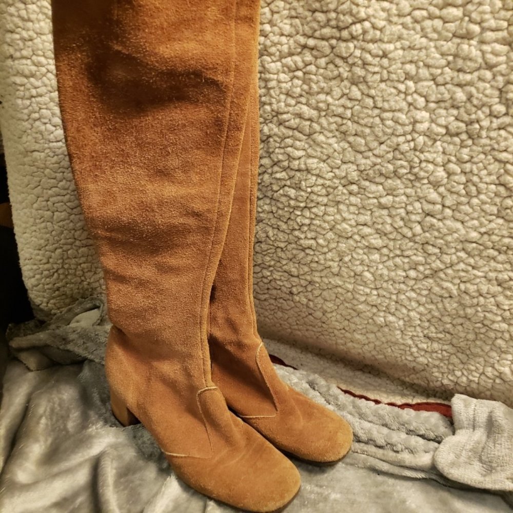 Suede Knee High Boot